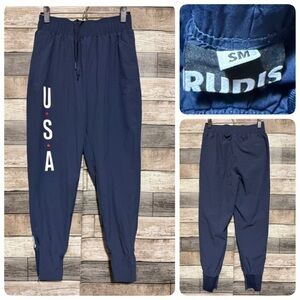 Rudis Team USA Wrestlers Cuff Joggers Men’s Small Blue Ankle Zip (Inseam 26.5)